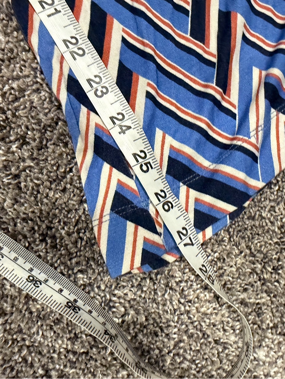 Anthropologie "Breezy" chevron print wide-leg jumpsuit medium EUC - Picture 7 of 8